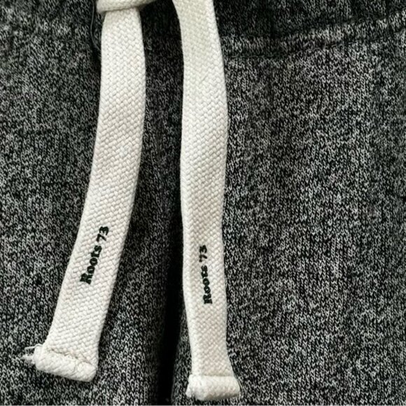 Roots Cotton Salt & Pepper Back Logo Pockets Cuff Sweatpant Track Pants Joggers - Picture 6 of 16